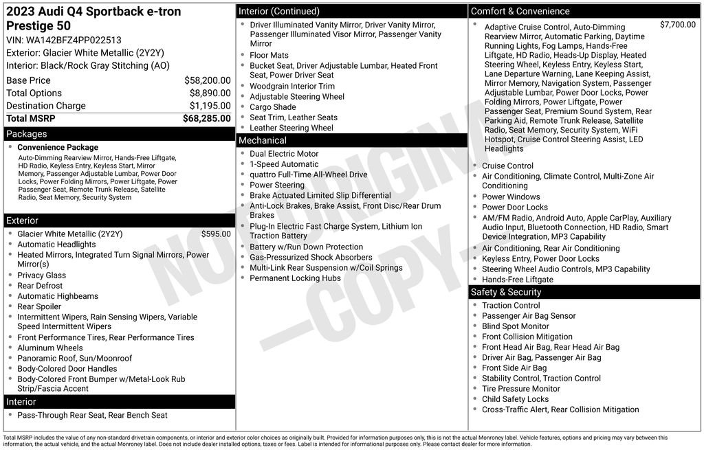 audi q4 sportback e-tron 2023 WA142BFZ4PP022513 image audi q4 sportback e-tron 2023 WA142BFZ4PP022513 image